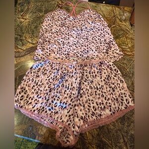 Victoria's Secret Pink Leopard Print Lingerie Set